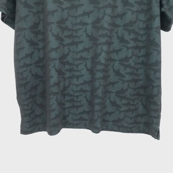 Greg Norman Shirt Mens XXL 2XL Black All Over Shark Print Golf Performance - Picture 9 of 10